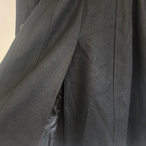 ​Marvin Richards Black Wool Blend Trench Coat | Size Medium - Picture 12 of 13